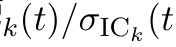 k(t)/σICk(t