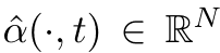 α(·, t) ∈ RN