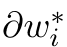 ∂w∗