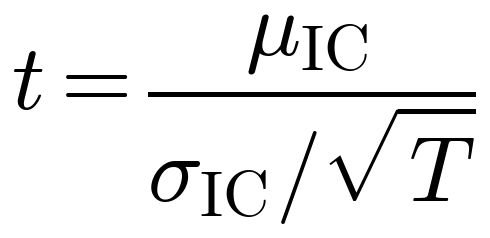 t = mu_IC / (sigma_IC / sqrt(T))