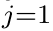 j=1