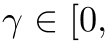 γ ∈ [0,