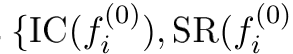 {IC(f(0)), SR(f(0)