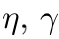 η, γ